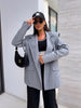 Women's Formal Blazers Coat Solid Lapel Two Button Suit Casual Long Sleeve Elegant Suits Pockets Office Work Coat