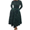 Vintage Sequin Women Church Swing Dresses Long Sleeve O-Neck High Waist Elegant Glitter Banquet Party Evening Dress