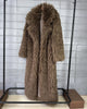Colorful Women's Furry Coat Rose Pink Faux Fur Coat Suit Collar Autumn Winter Thick Cardigan Long Overcoat Chic 2DB5859