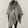 Spring Lanket Scarf Female Real Fur Coat Women Cloak Poncho Winter Warm Shawl Designer Thickening BPashmina Cape Stole Fur Coats