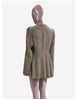 Autumn Winter Elegant Chic Short Fitted Faux Fur Blazer Women Single Button Puff Sleeve Fluffy Jacket