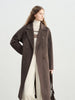 Stylish Women's Petite Wool Overcoat with Suit Lapel Winter 100% Wool Coats Suit Collar Long Winter Coat