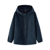 Denim Jacket Women Mid-Length Loose Hooded Spring Waist-Cinching Coat Retro Design for Outfits