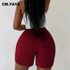 Women Sporty Activewear Draped Shorts Yoga Jogger Elastic Shorts
