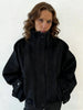 Stand Collar Woolen Bomber Jacket Women Chic Spring Autumn Long Sleeve Pocket Trench Coats Street Zipper Outerwear