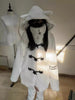 Autumn Winter Oversized Soft Thick Warm White Faux Fur Hoodie Women with Bear Ears Horn Buttons Punk Style Fluffy Jacket