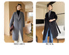 Dual Purpose Collar Wool Coat Horn Button Women 100% Wool Overcoat Double-Layers Autumn Winter Long Jacket Thick Trench Coat #23