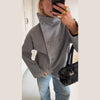 Elegant Women's Coat High Stand Collar Full Sleeve Double Breasted Solid Female Coats Autumn High Street Lady Top