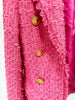 High Street FW Designer Jacket Women's Slim Fitting Tassel Fringed Tweed Blazer