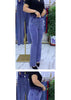 Middle-aged Women's Jeans Spring Fall Stretch Waist Denim Pants Large Size Loose Female Micro Flare Pants Winter Thick Warm Jean