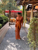 Ladies Lace Overlay Satin Mermaid Gown High Neck Long Sleeve Cutout Sheer Slim Dress Wedding Guest Party Dresses