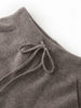 Women's Wool Pencil Pants Drawstring Elastic Waist Trousers Autumn Winter Solid 100% Merino Wool Knitted Cashmere Pockets Pants