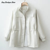 Autumn Winter Pu Leather Jacket For Women Solid Full Sleeve Elastic Adjustable Waist Coat Lady Casual Outwears