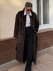 Women Faux Fur Overcoat Chic Lapel Long Sleeve Loose Fluffy Coat Lady Winter Warm Elegant Street Outerwear