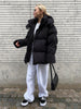 Women Winter Cotton Coat Women Loose Cotton Padded Jacket Solid Hooded Parkas Coat Female Puffer Coat Winter Outwear