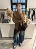 Diagonal Buckle Stand Collar Loane Taupe Asymmetrical Plaid Blazers Spring Casual Coats Vintage Woman's Outerwear Clothing