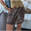 Lightweight Floral Print Oversized Coat & Square Scarf Skirt & Long Pants For Women Lady Holiday Streetwear Outfits