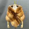 Janefur Real Fox Fur Shawl Poncho Women Elegant Wedding Bridal Formal Party Warm Winter Natural Fur Cape Coat