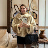Women Chic Cropped Leopard Faux Fur Coat Contrast Black Fur Collar Cuff Button Short Furry Coats Lady Winter Chic Streetwear