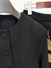 High Street Designer Suit Set Women's 3/4 Sleeve Beaded Cropped Jacket Midi Skirt Suit 2pcs