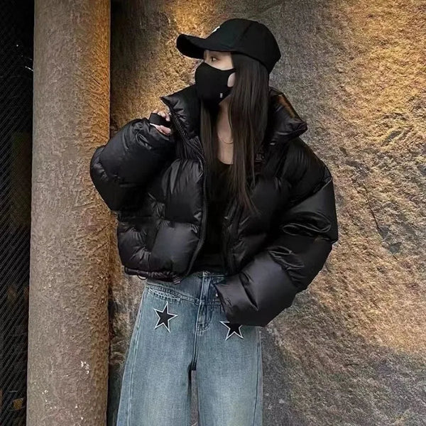 Women's Jacket Korean Version Stand Collar Short Cotton-padded Jacket Thickening Warm Parkas Winter Jackets for Women Coat