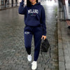 Autumn Winter Women's Sets 2pcs Hoodies Pants Suit Sports Outfits Milano Letter Print Aesthetic Clothes Ladies Tracksuit