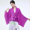 Women's Pleated Coat Loose Lapel Lace Up Irregular Solid Color Casual Versatile Cape Female Spring 2DE431