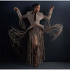 Women Two-Piece Set Turn‑Down Collar Long Sleeve Cinched Waist Blazer Maxi Fringe Slit Skirts Elegant Chic Outfits