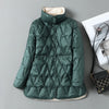 Lagabogy Autumn Winter Women Ultralight White Duck Down Long Jacket Female Single-Breasted Double Sided Puffer Coat