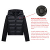 CH Womens Round Sew On Patch Detail Horizontal Quilted Hooded Padded Jacket Full Zipper Casual Daily Wear