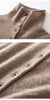 Autumn Women's Cardigan 100% Cashmere Knitted Sweater Chic Tops Female Causal Turtleneck Collar Loose Size Jacket Coat