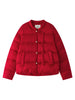 115.2G Filling Amount Stand-up Collar Chinese Style Down Coat For Women Jacquard Warm Casual Jacket 24FS14068