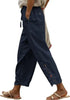 Women's Pants Elastic Waist Solid Color Lace Spliced Drawstring Pocket Simple Basic Casual 9-point Pants