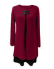 Spring Autumn Women's Solid Long Sleeved Round Neck Dress Elegant Splicing Knitted Long Casual Comfortable Dress For Women