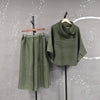2 Pieces Sets For Women Beading Loose Shirts With Wide Leg Pants Female Elegant Clothing Spring Autumn 2DB2230
