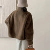 Eco-friendly Mink Fur Windproof Stand Collar Faux Mink Coat For Women Warm Winter Thick Jackets With Pockets 2DB5167