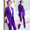 High-quality Office Suit Purple Jacket and Trousers 2-piece Set Waist Suit Temperament Suits for Women Hjlzbw