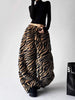 Women's zebra stripe print loose plush pants Tiger Print Lamb Wool Warm Casual Pants Women Y2K Straight Casual Trousers