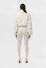 Women Cropped Teddy Fleece Jacket Half Zip High Neck Long Cuff Sleeve Loose Casual Autumn Winter Fuzzy Warm Outerwear