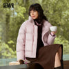 Down Jacket Women Winter Puffer Down Fill Goose Down Waterproof Oil-proof Stain-proof Stand Collar Coat Women