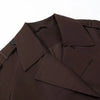 Brown Trench Coat Woman Long Sleeve Urban Solid Cropped Women's Trench Coat Casual Classic Jackets Outerwears