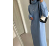 Autumn Winter Loose Turtleneck Women's Knitted Long Dresses Long Sleeve Vintage Straight A-line Dress Female