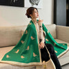 Women's Thick Imitation Cashmere Blanket Scarf Warm Pashmina Shawl Winter Wrap Print Poncho Echarpe Female Wrap