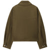 Green Faux Suede Jacket Women's Bomber Jacket Autumn Coats & Jackets Chic Elegant Pockets Long Sleeve Outerwear