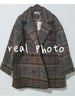 Bella philosophy Winter Korean Overcoat Women Vintage Woolen Loose Coats female Double Breasted Turn-down Collar Overcoat