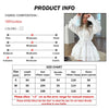 Elegant White Cotton Women's Dress Lace-Up Neck Lace Long Sleeve Dresses Autumn Loose Pleated Mini Dress Female