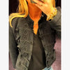 Retro Denim Military Jacket Women Solid Vintage Stand Collar Single Breasted Slim Short Jackets Lady Daily Street Outerwear