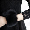 1Pair Faux Fur Wrist Cuffs For Wool Coat Jackets Women's Arm Warmers Elastic Furry Wristbands Sleeves Cuffs Winter Wrist Cuff