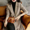 Autumn Winter Knit Sweater Jacket Women Loose Mid Long Lapel Temperament Small Fragrant Sweater Windbreaker Coat Female