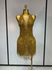 Women Sexy See Through Stretch Bodysuits Birthday Dress Dancer Performance Wear Mesh Rhinestone Nightclub Hotwife Outfit